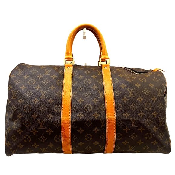 Louis Vuitton Handbags - Authentic Louis Vuitton Travel Bag Boston Keepall 45 Monogram Used LV Handbag Vi